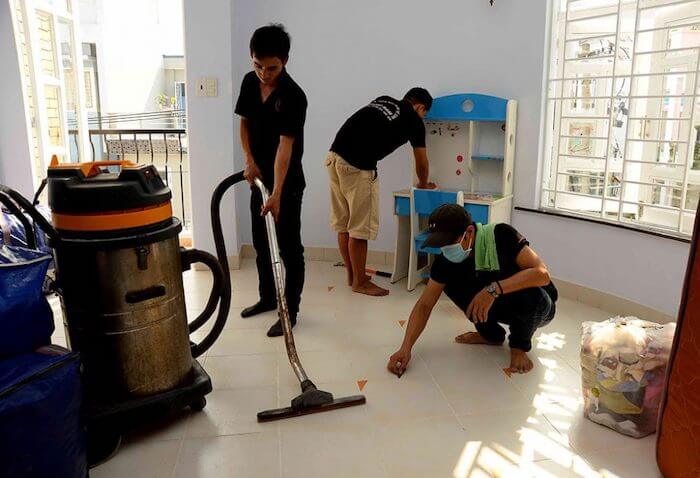 Quy trình dịch vụ vệ sinh nhà ở trọn gói tại Hà Nội